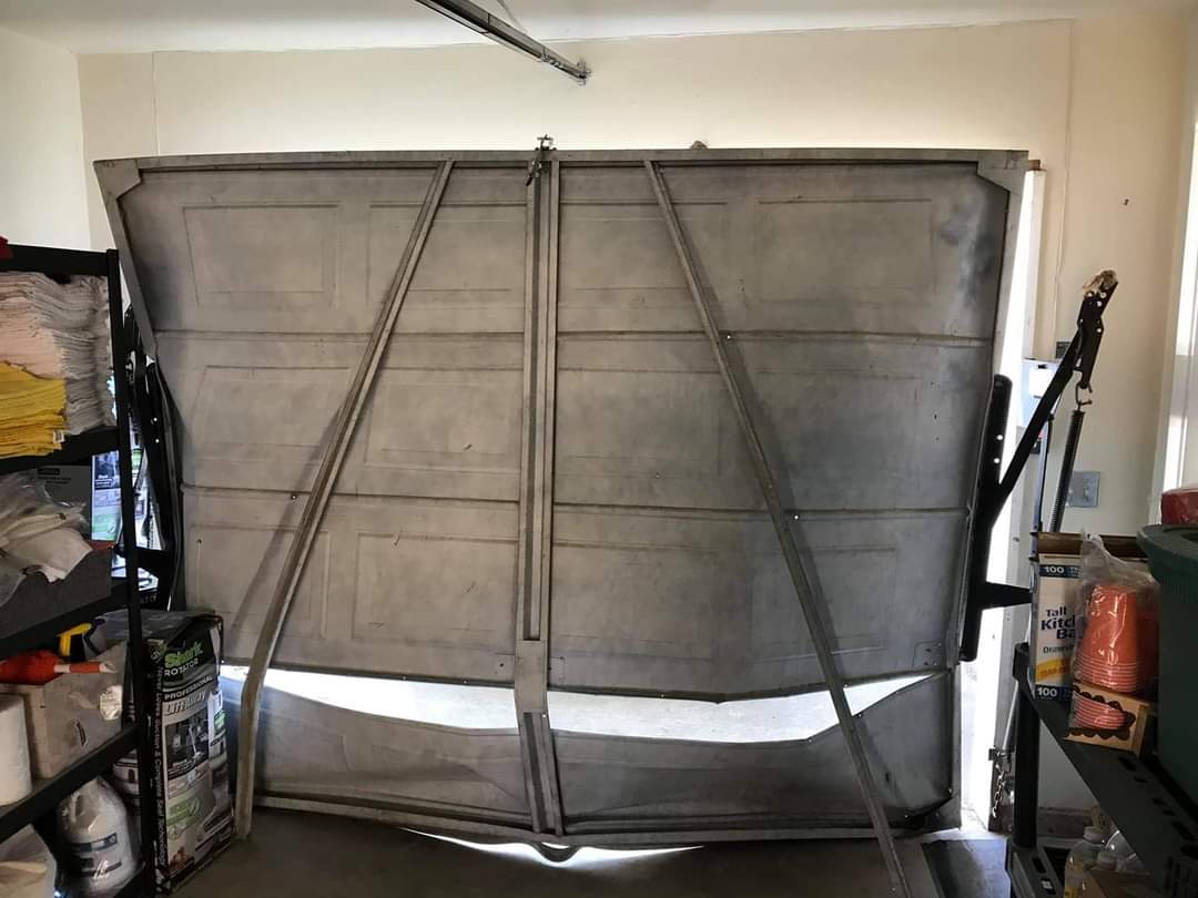 New, stylish carriage house door